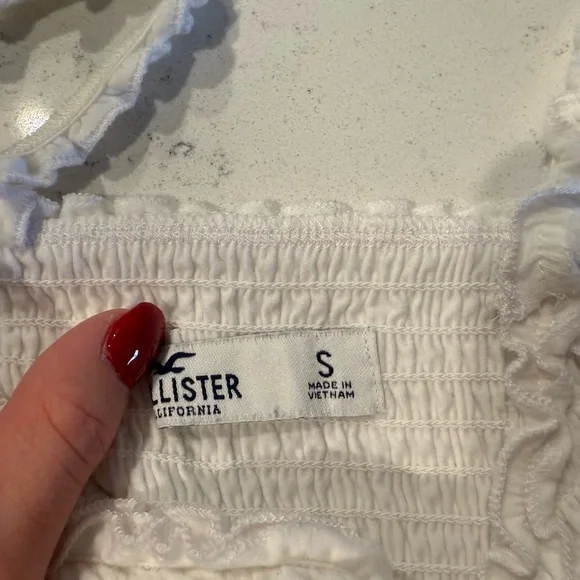 Set of 2 - Hollister Green and White Smocked Tank Tops - Picture 7 of 7